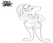 Printable Space Jam 2 Lola Bunny coloring pages