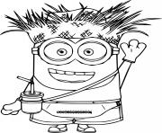 Printable Scarecrow Minion coloring pages