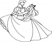 Printable Aurora Dancing with Prince Phillip coloring pages