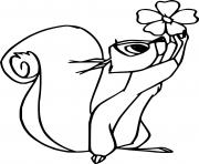 Printable Squirrel from Sleeping Beauty coloring pages
