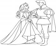 Printable Prince Phillip and Sleeping Beauty coloring pages