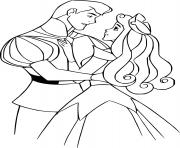 Printable Aurora and Prince Phillip coloring pages