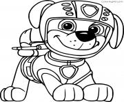 Printable Simple Paw Patrol Zuma coloring pages