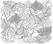 Printable leaves autumn coloring pages