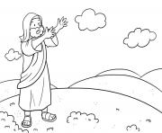 Printable Moses Rock One Exodus 17_1 7_03 coloring pages