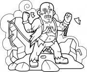Printable Strong Bald Frankenstein coloring pages