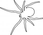 Printable Scary Spider Outline coloring pages