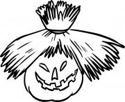 Printable Jack O Lantern Scarecrow Head coloring pages