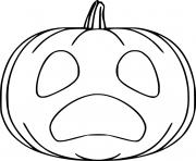 Printable Scared Jack O Lantern coloring pages