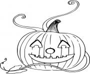 Printable Jack O Lantern with Vines coloring pages