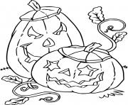Printable Tall and Short Jack O Lanterns coloring pages