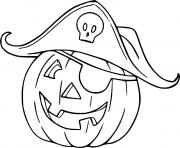 Printable Jack O Lantern Pirate coloring pages