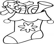 Printable Girl Doll in Stocking coloring pages