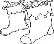 Printable Two Stockings within Gifts coloring pages