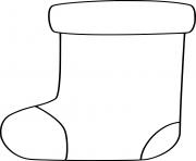 Printable Very Simple Stocking coloring pages