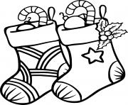 Printable Two Different Stockings coloring pages
