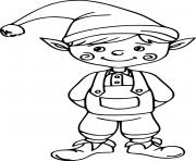 Printable Little Shy Elf coloring pages
