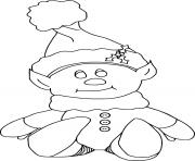 Printable Baby Elf Sits Down coloring pages