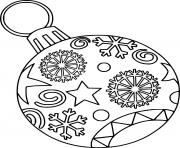 Printable Ornament with Snowflakes coloring pages