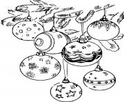 Printable Seven Christmas Ornaments coloring pages