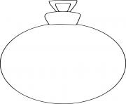 Printable Simple Blank Christmas Ornament coloring pages