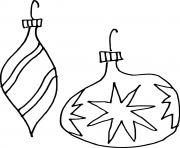 Printable Two Christmas Ornaments coloring pages