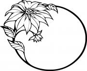 Printable Christmas Ornament with Flowers coloring pages