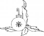 Printable Ornament and a Candle coloring pages