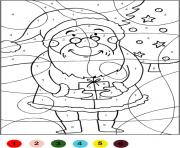 Printable Magic of Christmas Number color by number coloring pages