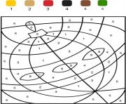 Printable magic christmas ball number kindergarten color by number coloring pages
