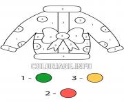 Printable easy christmas gift sweater color by number coloring pages