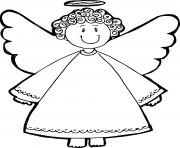 Printable Curly Hair Angel coloring pages