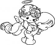 Printable Two Baby Angels coloring pages
