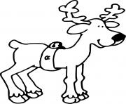 Printable Reindeer Looks Like a Dog coloring pages
