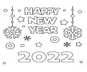 Printable 2022 New Year coloring pages