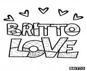 Printable britto love coloring pages