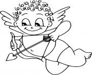 Printable Curly Cupid coloring pages