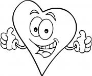 Printable Cartoon Heart coloring pages