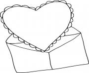 Printable Heart and Envelope coloring pages
