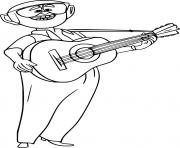 Printable Andres Playing Guitar coloring pages