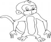 Printable Easy Little Monkey coloring pages