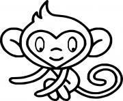 Printable Geometrical Monkey coloring pages