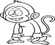 Printable Monkey Snickering coloring pages