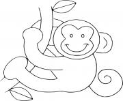 Printable Very Easy Monkey coloring pages