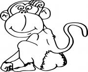 Printable Monkey Scratching Its Head coloring pages