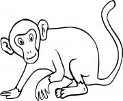 Printable Running Monkey coloring pages