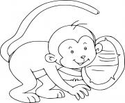 Printable Monkey Looking at the Mirror coloring pages