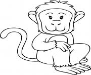 Printable Cartoon Monkey coloring pages