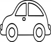Printable car easy coloring pages