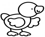 Printable duck easy coloring pages